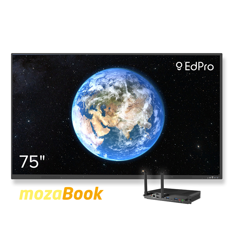 Інтерактивна панель EdPro Touch S 75" (ETP75S), OPS ПК (Intel i7 12Gen/16/512/W11Pro), настінне кріплення, MozaBook Classroom (підписка на 1 рік)